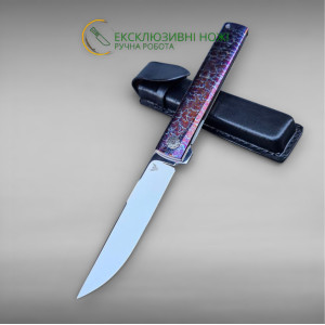 ХВИЛЯ авторський складаний ніж ручної роботи майстерня GRYFON, сталь CPM S125V, 65 HRC